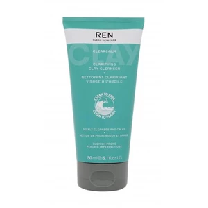 REN Clean Skincare Clearcalm 3 Clarifying Clay Cleanser 150 ml čisticí gel W na mastnou pleť; na problematickou pleť s akné; na rozjasnění pleti