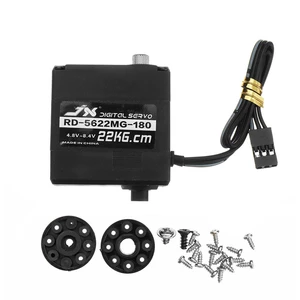 JX RD-5622MG-180 22KG Digital Metal Double Axis Steering Gear 180° Servo For RC Robot