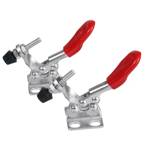 Drillpro 2Pcs GH-201-A Woodworking Tooling Positioning Quick Release Manual Tool 27kg Clamping Capacity Horizontal Clamp