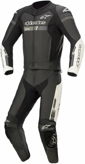 Alpinestars GP Force Chaser Leather Suit 2 Pc Black/White 48 Dvojdielna moto kombinéza