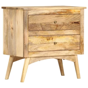Bedside Cabinet 25.6"x13.8"x23.6"Solid Mango Wood