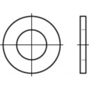 Ploché podložky TOOLCRAFT, DIN 126, Vnút.Ø 9 mm, 100 ks