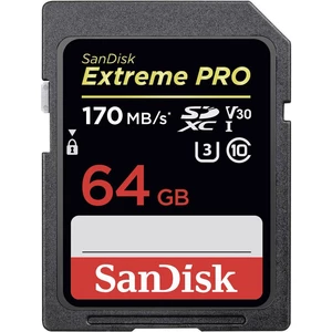SanDisk Extreme® PRO SDXC karta 64 GB Class 10, UHS-I, UHS-Class 3, v30 Video Speed Class podpora videa 4K