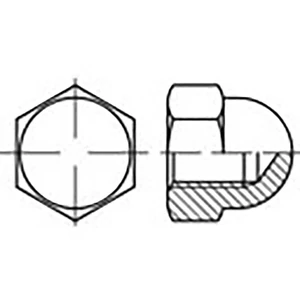 TOOLCRAFT  TO-6866886 klobúková matica uzavretá M5   DIN 1587   Ušlechtilá ocel V2A  A2 50 ks