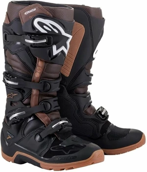 Alpinestars Tech 7 Enduro Boots Black/Dark Brown 47 Motorradstiefel