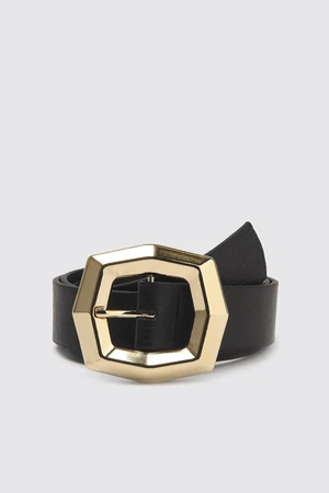 Trendyol Black Leather Look Buckle Belt