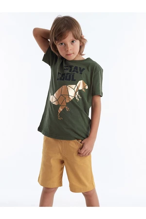 Mushi Cool T-Rex Boys Gabardine Shorts Set