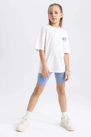 DEFACTO Girl Short Sleeve T-Shirt Shorts 2-Pack Set