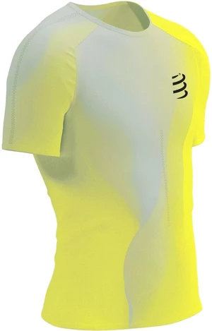 Compressport Performance SS Tshirt M Safety Yellow/White/Black M Rövidujjú futópólók