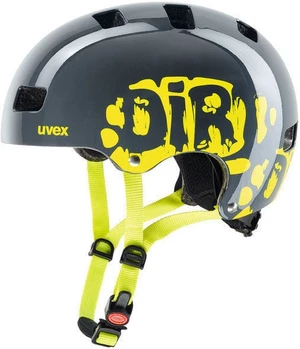 UVEX Kid 3 Dirtbike Grey/Lime 55-58 Dětská cyklistická helma