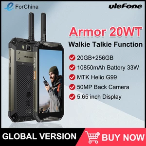 Ulefone Armor 20WT Rugged Waterproof Mobile Phone Walkie Talkie Android 20GB+256GB Global Version Smartphone 10850mAh 50MP Cam
