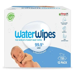 WATERWIPES 100% BIO Odbouratelné ubrousky 12x 60 ks