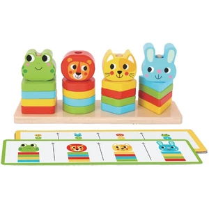 Dvěděti Wooden Activity Toy Friends aktivity hračka z dreva 18 m+ 27 ks