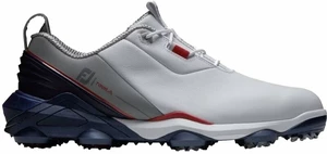 Footjoy Tour Alpha Mens Golf Shoes White/Navy/Grey 41 Calzado de golf para hombres