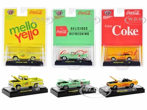 "Sodas" Set of 3 pieces Release 24 Limited Edition to 8750 pieces Worldwide 1/64 Diecast Model Cars by M2 Machines