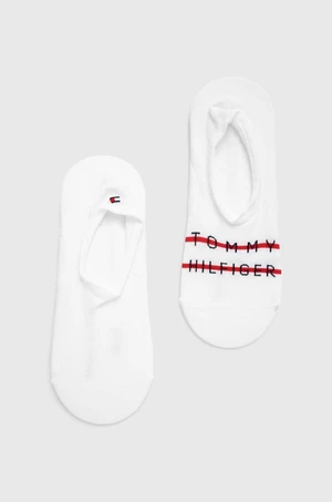 Ponožky Tommy Hilfiger 2-pak pánske, biela farba, 701222189