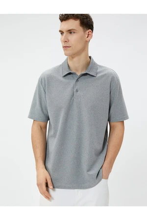 Koton Polo T-Shirt with Short Sleeves and Buttons Cotton