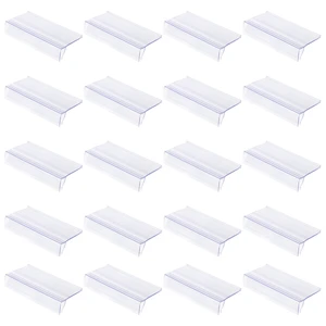 30 Pcs Price Tag Wood Signs Retail Transparent Supermarket Bar Clear Shop Plastic Display Holder Goods Shelf Label