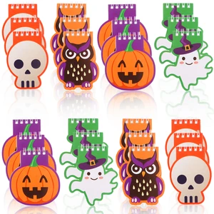 24 Pieces Halloween Notepads Mini Spiral Notepads Ghost Pumpkin Goodie Bag Stuff