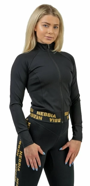 Nebbia Zip-Up Jacket INTENSE Warm-Up Black/Gold M Hanorac pentru fitness