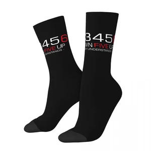 Cool Biker 1N23456 Skateboard Socks Motorcycle Polyester Crew Socks for Women Men Non-slip