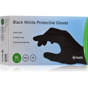Holík Nitril Black nitrilové nepudrované ochranné rukavice velikost XL 2x50 ks
