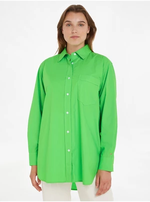 Světle zelená dámská košile Tommy Hilfiger - Dámské