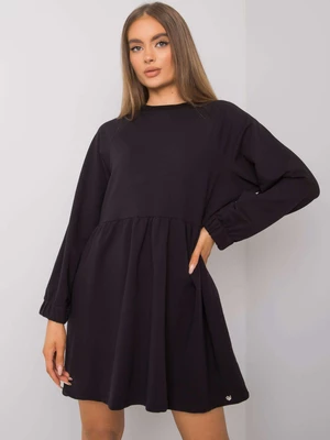 Basic black dress with long sleeves