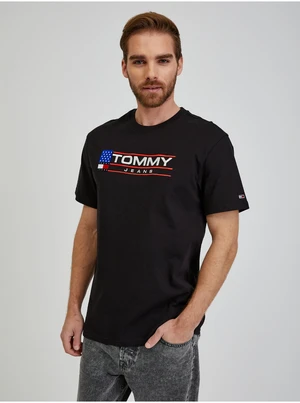 Black Mens T-Shirt Tommy Jeans - Men