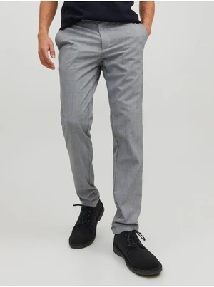 Grey Mens Checkered Trousers Jack & Jones Marco - Men