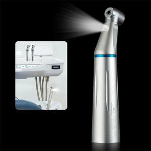 Dental Fiber Optic LED 1:1 Ratio Contra Angle Slow Speed Push Button Handpiece Inner Water Spray Low Noise