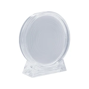 Coin Box with Stand Capsules Storage Transparent Round Coin Collection Holder Containers Commemorative Coins Collection