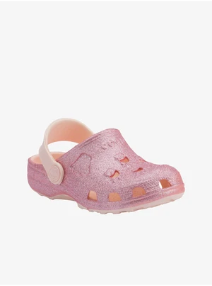 Pink Girly Slippers Coqui Little Frog - Girls