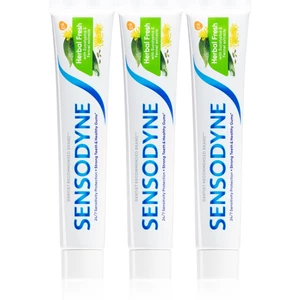 Sensodyne Herbal Fresh Trio zubní pasta s fluoridem 3x75 ml