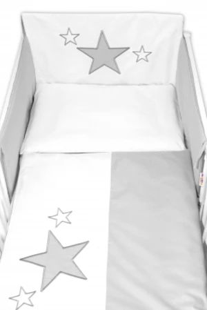 Mantinel s povlečením Baby Stars - šedý, 120x90 cm, vel. 120x90