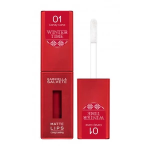Gabriella Salvete Winter Time Matte Lips 4,5 ml rúž pre ženy 01 Candy Cane tekuté linky