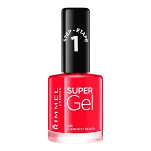 Rimmel London Super Gel STEP1 12 ml lak na nechty pre ženy 045 Flamenco Beach