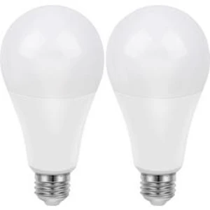 LED žárovka Basetech BT-2159323 230 V, E27, 19 W = 120 W, teplá bílá, A+ (A++ - E), tvar žárovky, stmívatelná, 2 ks