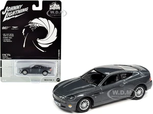 2002 Aston Martin V12 Vanquish Gray Metallic (James Bond 007) "Die Another Day" (2002) Movie "Pop Culture" Series 1/64 Diecast Model Car by Johnny Li