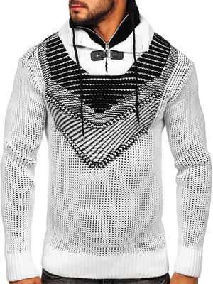 Pulover alb gros Bolf 2027