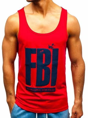 Maiou tank top cu imprimeu roșu Bolf 100765