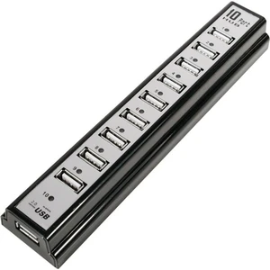 LogiLink UA0096 10 portů USB 2.0 hub  čierna