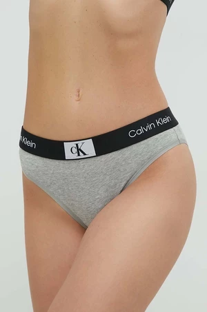 Nohavičky Calvin Klein Underwear šedá farba, 000QF7222E