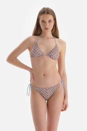 Dagi Blue triangle small bikini top