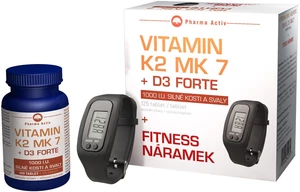 Pharma Activ Vitamín K2 MK7+D3 Forte + Fitness náramok 125 tabliet