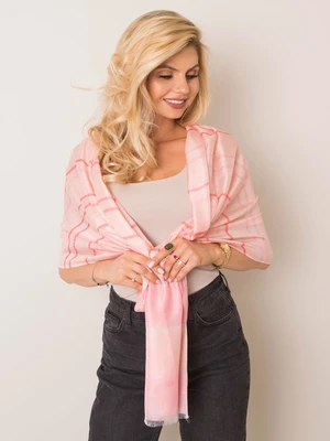 Pink striped scarf