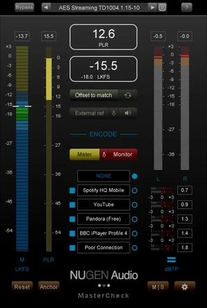 Nugen Audio MasterCheck Software de masterización (Producto digital)