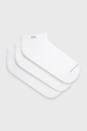 Ponožky Calvin Klein pánske, biela farba, 701218718