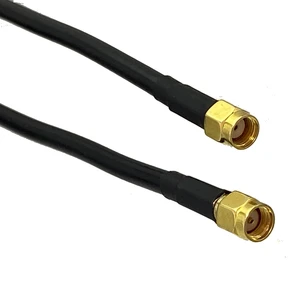 RG58 Cable RP-SMA Male Jack to RP-SMA Male Jack Crimp RF Coaxial Jumper Pigtail Wire Terminal Straight 4inch~20M