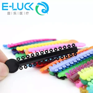 40pcs/bag Dental Orthodontics Elastic Ligature Ties Elastomeric Dental Ligating Modules /ligature ties